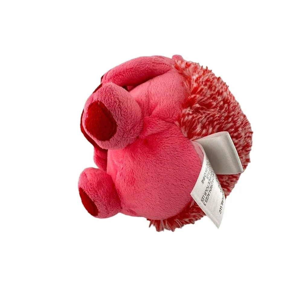 Animal Adventure Pink Hedgehog Plush Toy Holding Red Heart‎ Valentine Porcupine